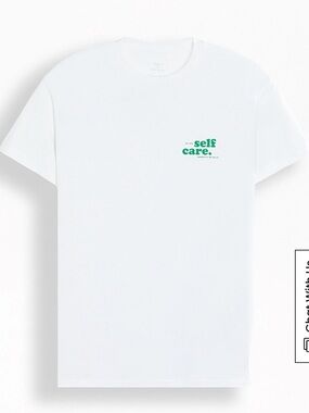 Mac Miller Self Care White Graphic Tee - Green Chest Print